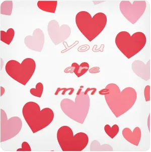 Customizable You Are Mine Valentine's DayMakeup Bag Cloth Self Adhesive Jewelry Organizer Wrap 21.7 X 21.7 Wrapper Cosmetic Organizers For Travel