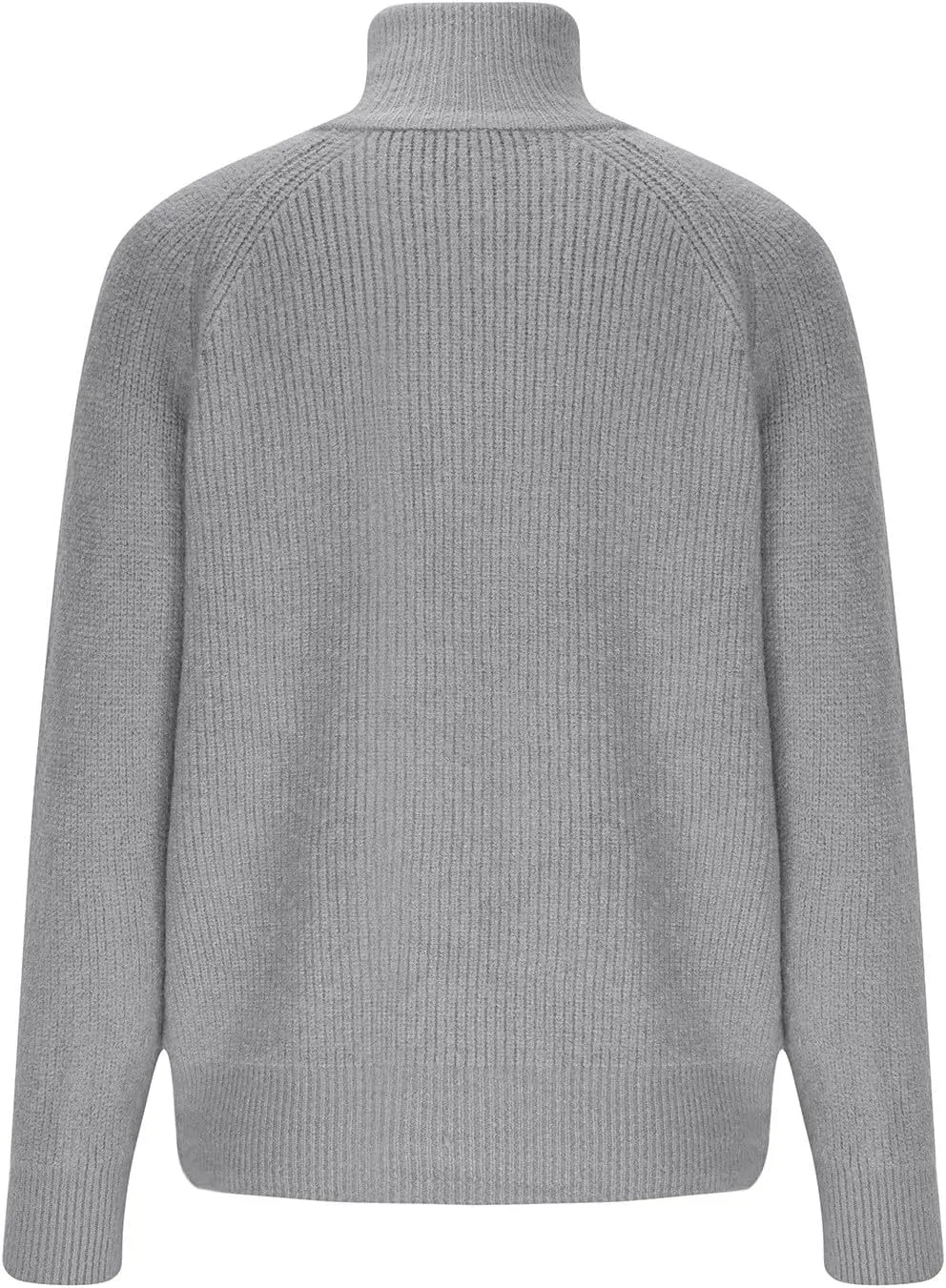 Cute Fall Sweaters for Women Trendy Long Sleeve Zip Up Collared Sweater Jackets Ribbed Knit Pullover Jumper