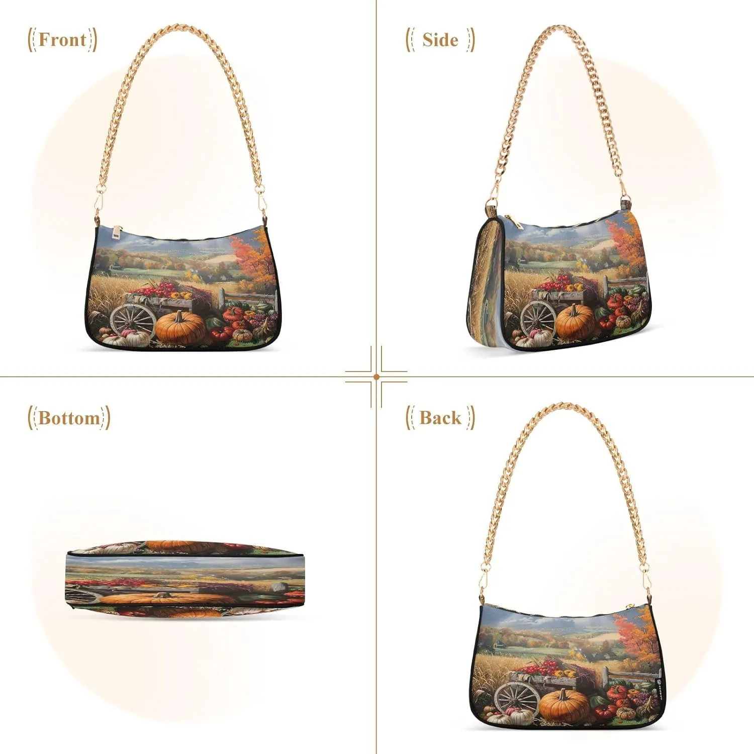 Cute Pig Window Brown Woman Tote Bag Purse, Trendy Bag