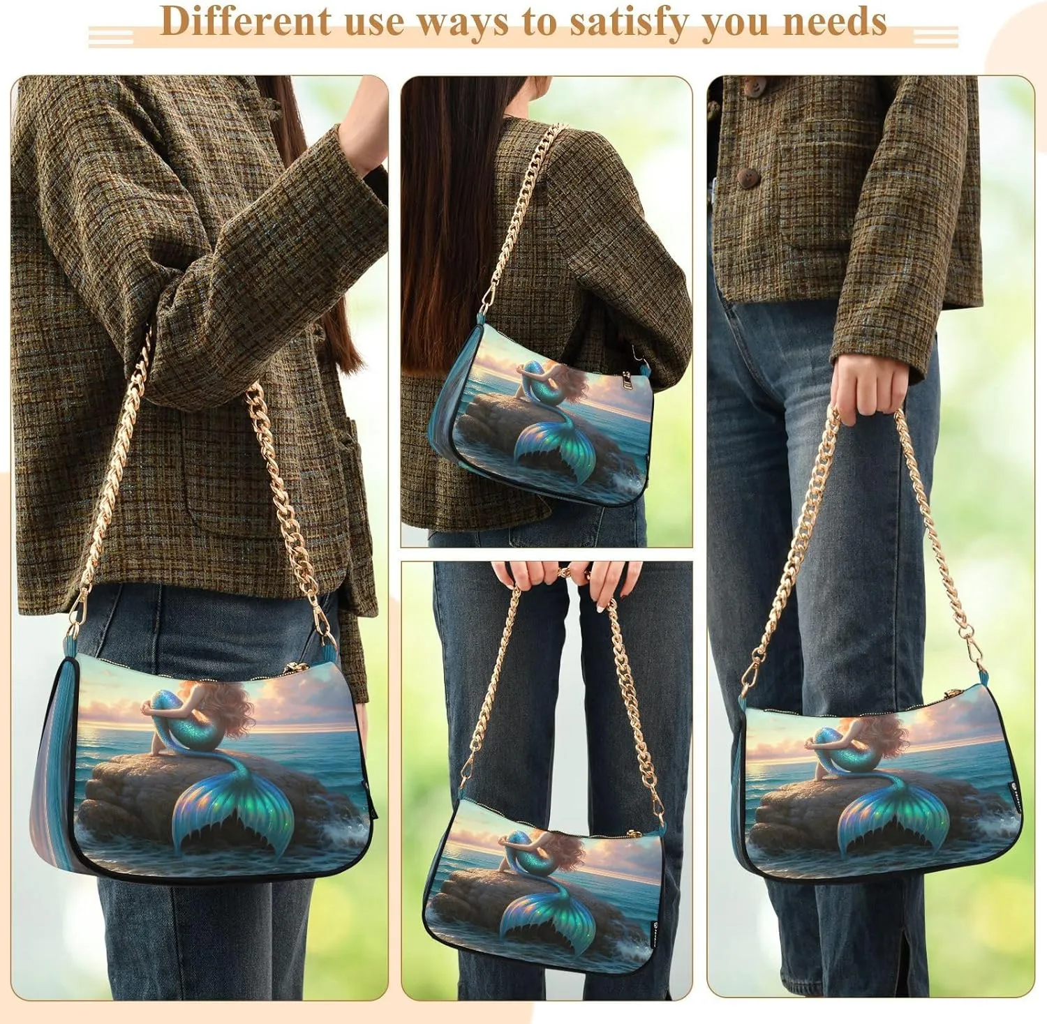 Cute Pig Window Brown Woman Tote Bag Purse, Trendy Bag