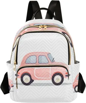 Cute Small Pink Car Backpack Purse for Women Fashion Small Mini Daypack Purse for Lady Anti-theft Shoulder Bag for Lady Women, Medium