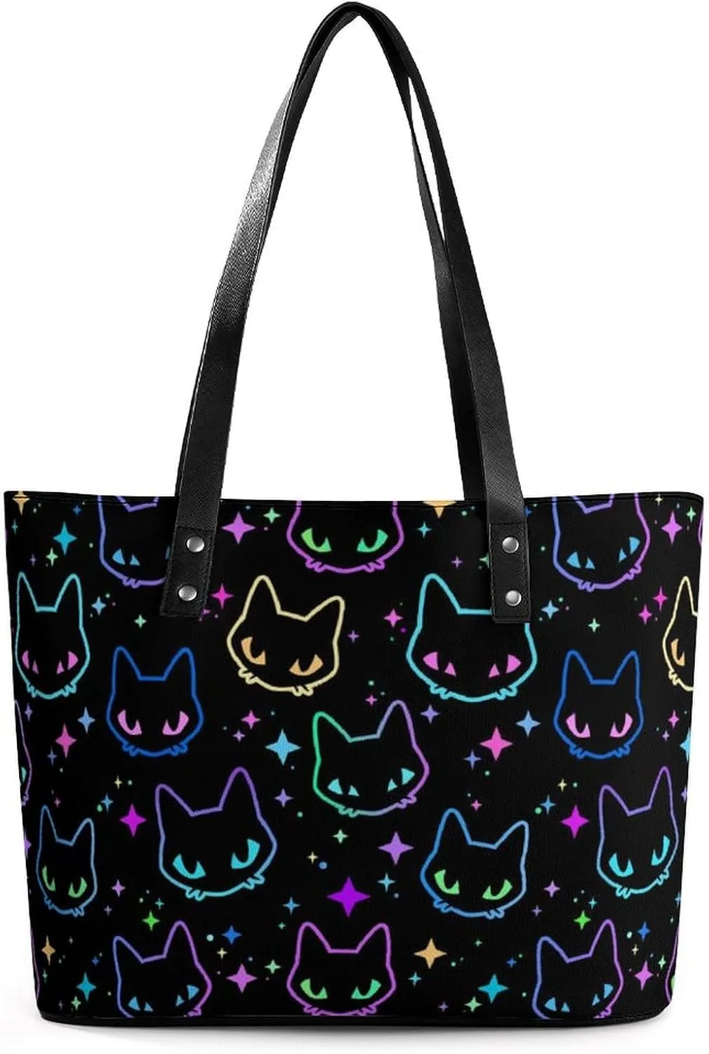 Cute Unicorns Bow Hearts Hobo Handbags With Zipper Large Capacity Satchel Tote Bag Shoulder Bag