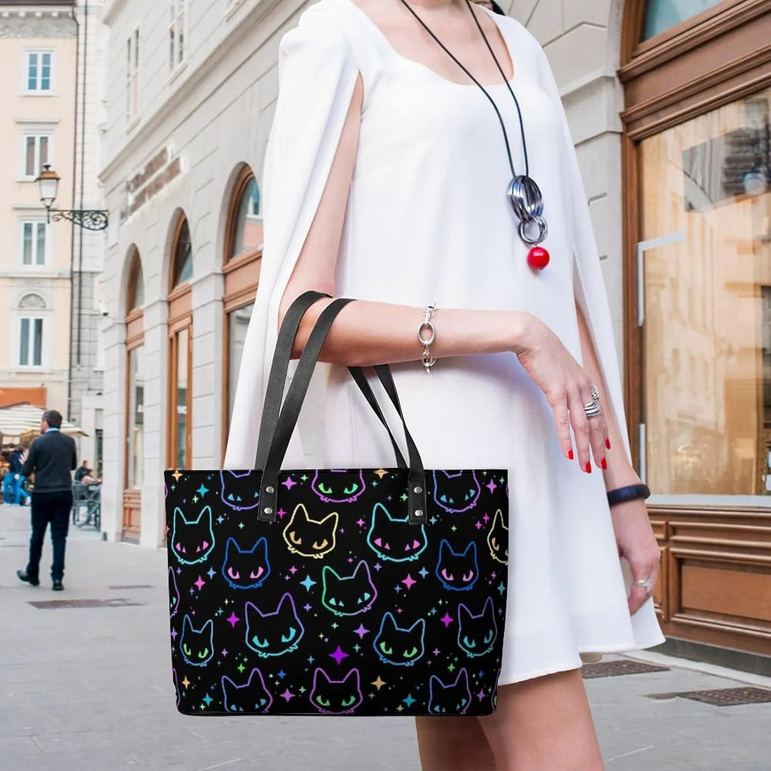 Cute Unicorns Bow Hearts Hobo Handbags With Zipper Large Capacity Satchel Tote Bag Shoulder Bag