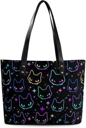 Cute Unicorns Bow Hearts Hobo Handbags With Zipper Large Capacity Satchel Tote Bag Shoulder Bag
