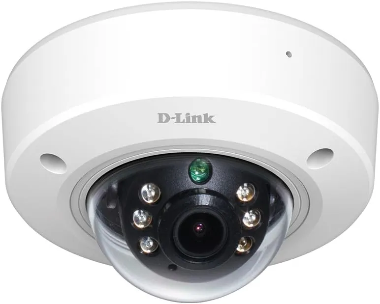 D-Link Full HD Outdoor PoE Mini Dome Camera, White/Black (DCS-6212L)