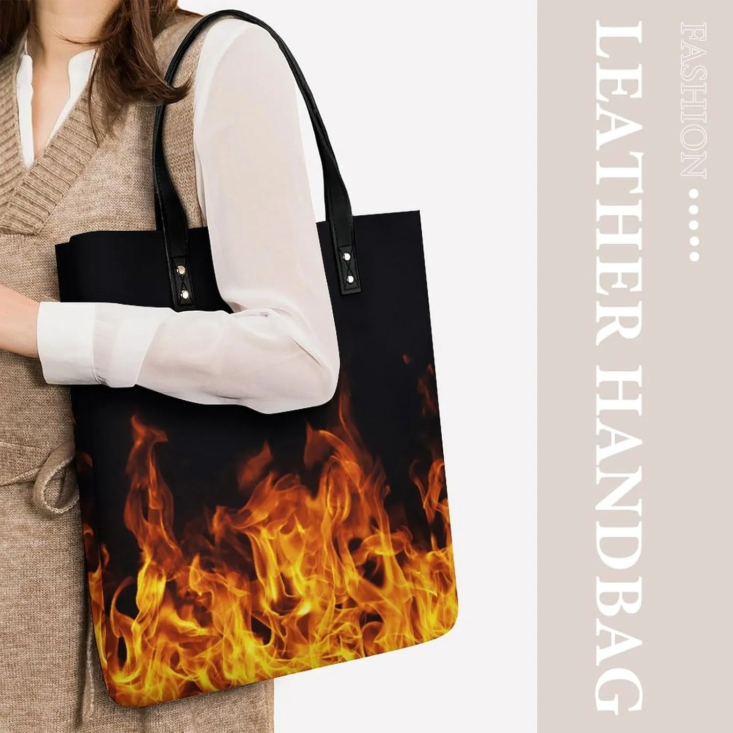 Dachshunds Clothes Dog Leather Handbag with Large Space, Fashionable Handbag