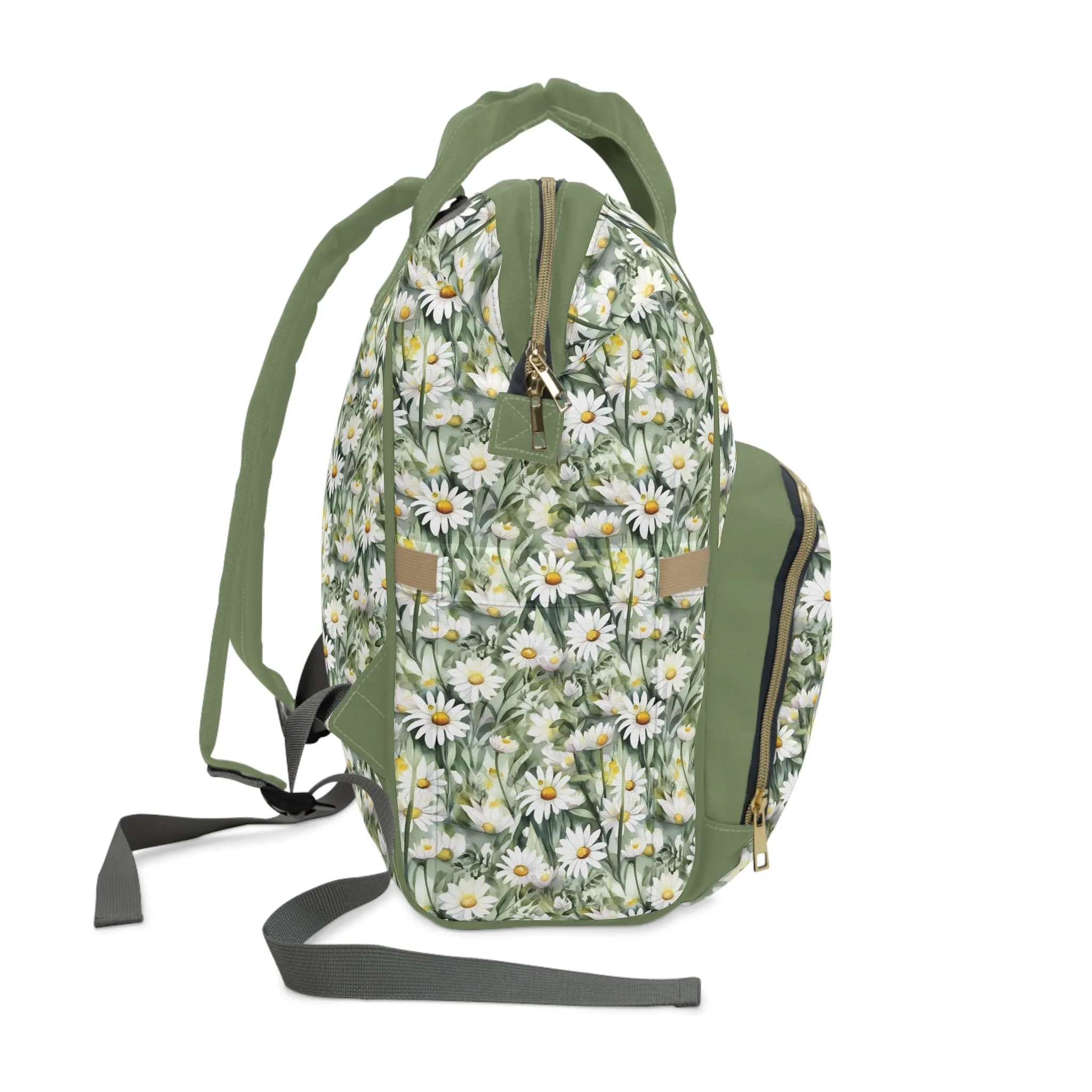Daisy Diaper Backpack - Charming & Multifunctional Baby Bag with Daisy Patterns, Perfect for Nature-Loving Parents