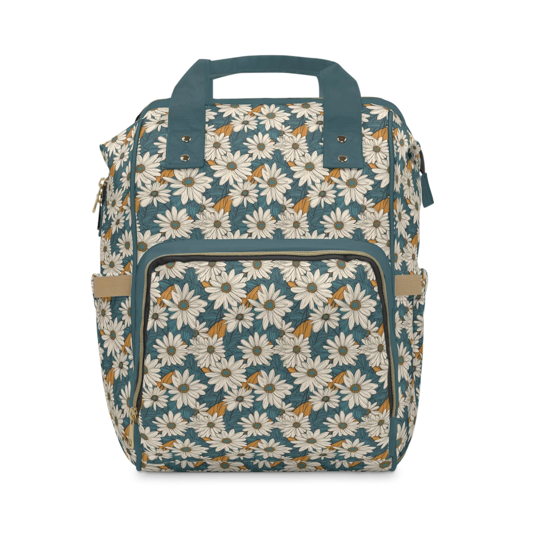 Daisy Diaper Backpack - Charming & Multifunctional Baby Bag with Daisy Patterns, Perfect for Nature-Loving Parents