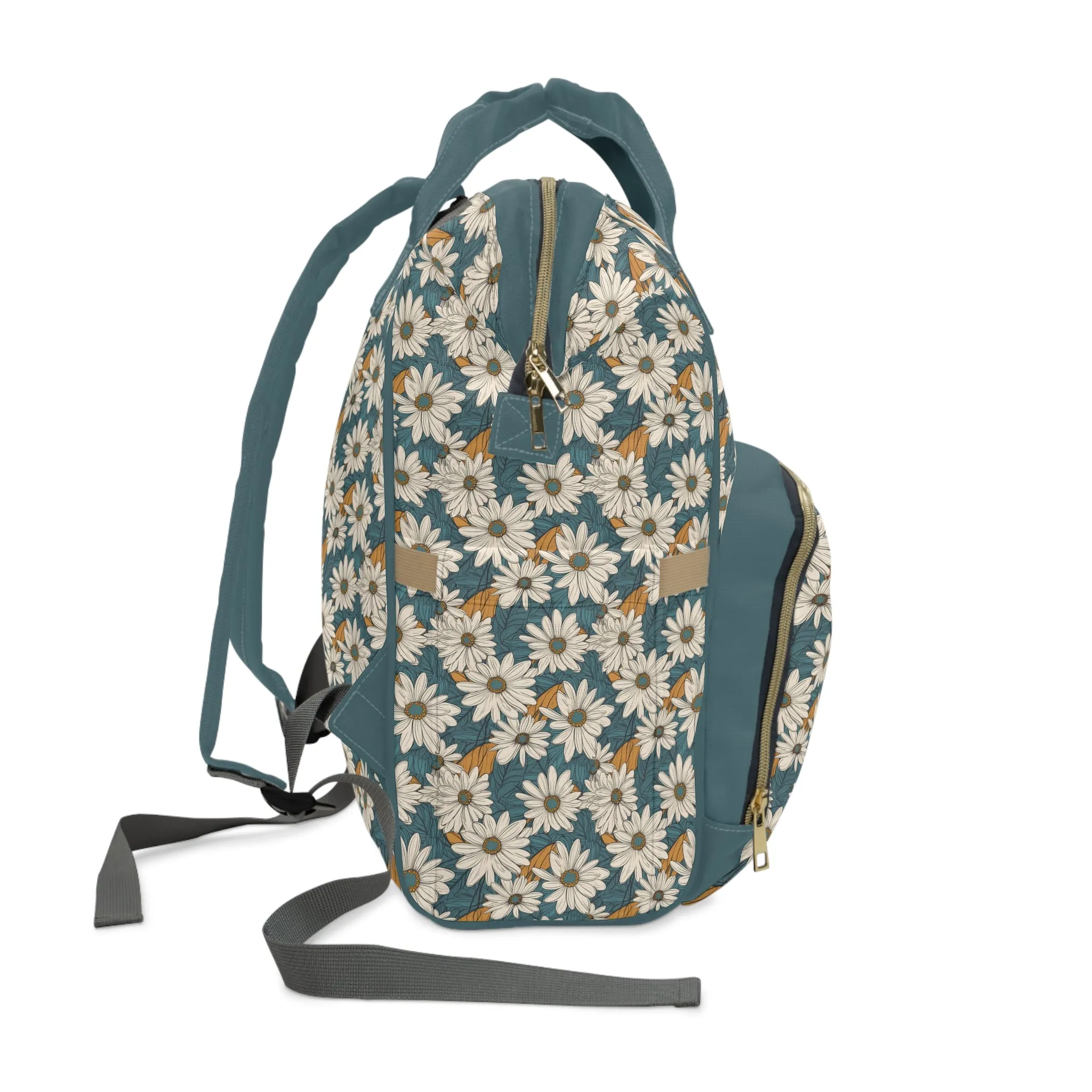 Daisy Diaper Backpack - Charming & Multifunctional Baby Bag with Daisy Patterns, Perfect for Nature-Loving Parents