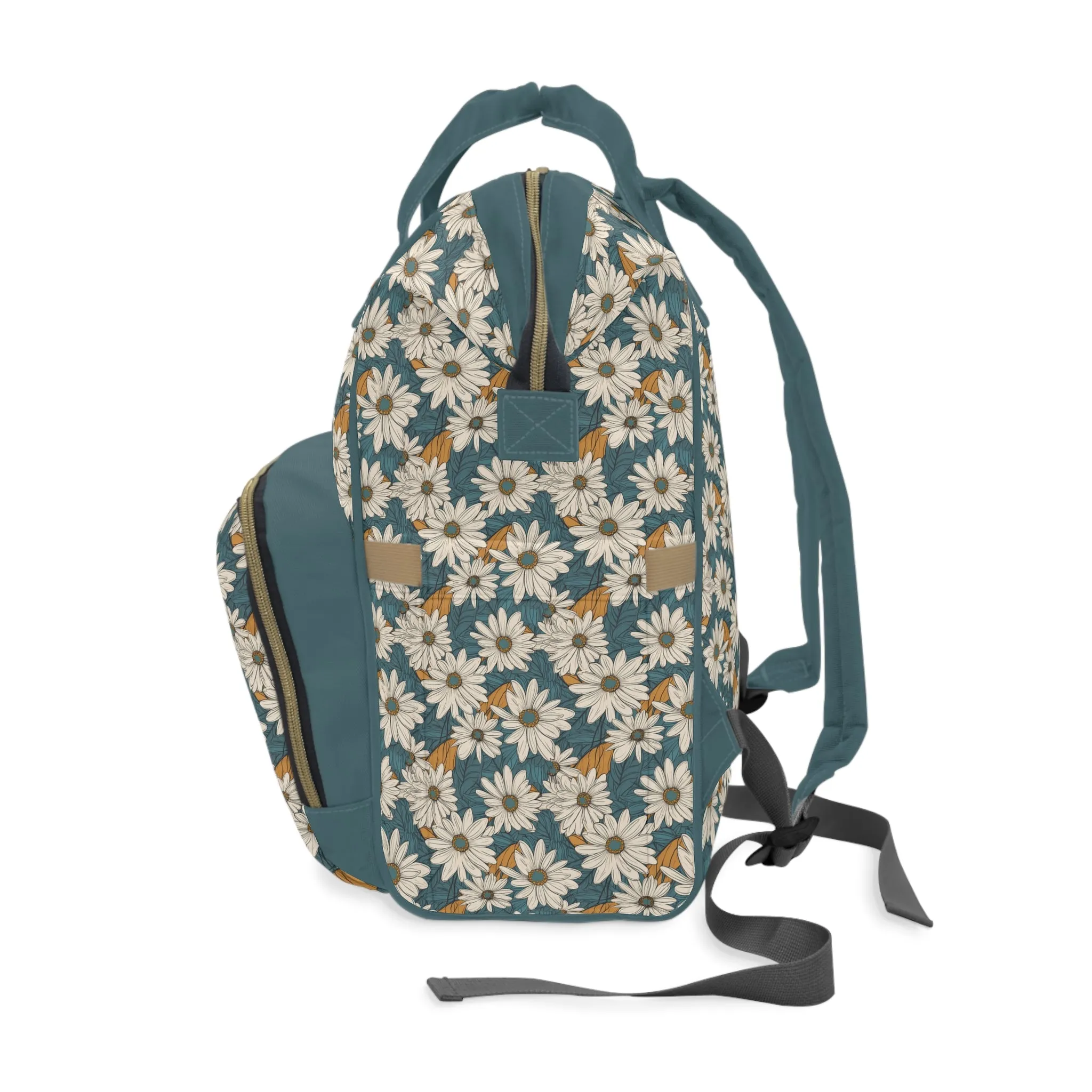 Daisy Diaper Backpack - Charming & Multifunctional Baby Bag with Daisy Patterns, Perfect for Nature-Loving Parents