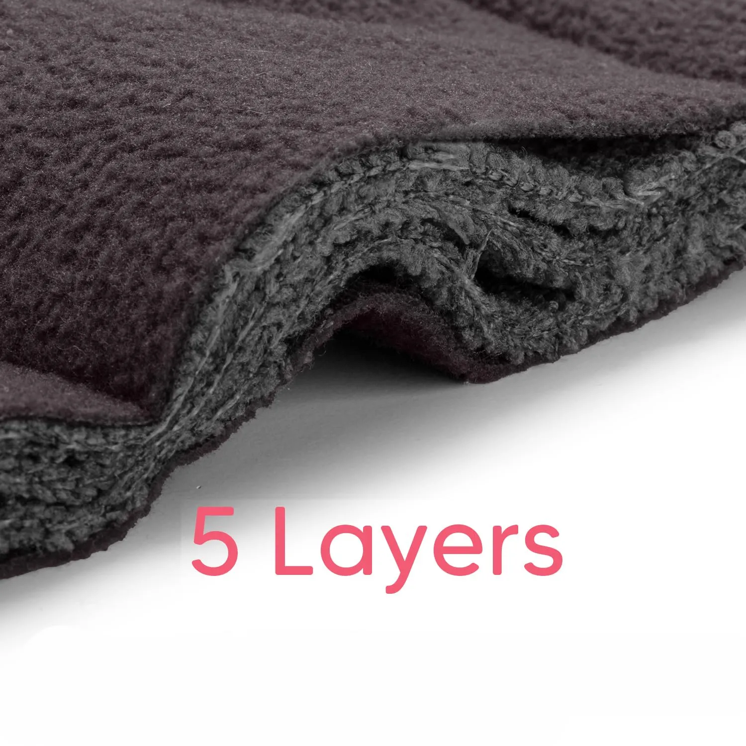 Damero Reusable 5 Layers 12 Pack Inserts, Cloth Diaper Inserts with an Extra Owl Storage Bag