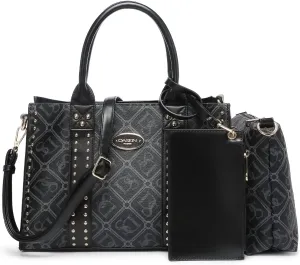 Dasein Purses Handbags for Women Tote Wallet Set Top Handle Satchel Shoulder Hobo Bag 3pcs