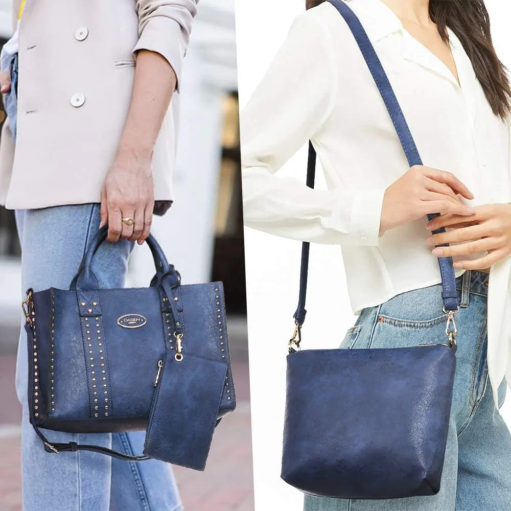 Dasein Purses Handbags for Women Tote Wallet Set Top Handle Satchel Shoulder Hobo Bag 3pcs