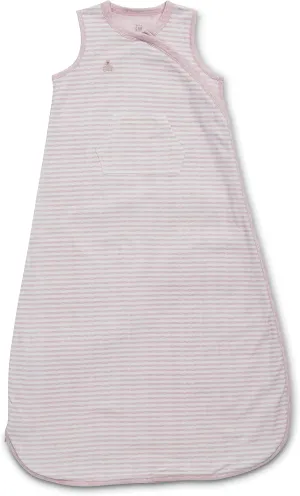 Delta Children Gap babyGap TrueSleep Sleep Sack | 100% Organic Cotton | GOTS and Oeko-Tex 100 Certified | 2-Way Zipper | Large: 6-12 Months, Pink Stripe