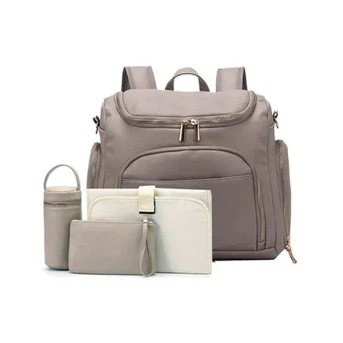 Deluxe Vegan Leather Diaper Bag 4 Pieces Set