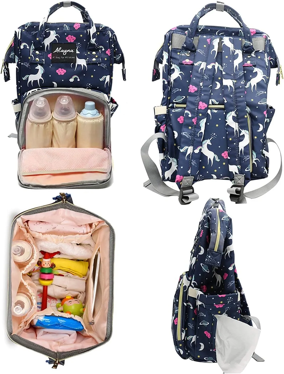Diaper Bag Backpack Baby Bag Multifunction Maternity Travel Changing Pack – Water Resistant Nappy Tote