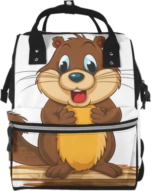 Diaper Bag Backpack Cartoon animated beaver Mommy Bag Multifunction Travel Pack Maternity Baby Changing Bags