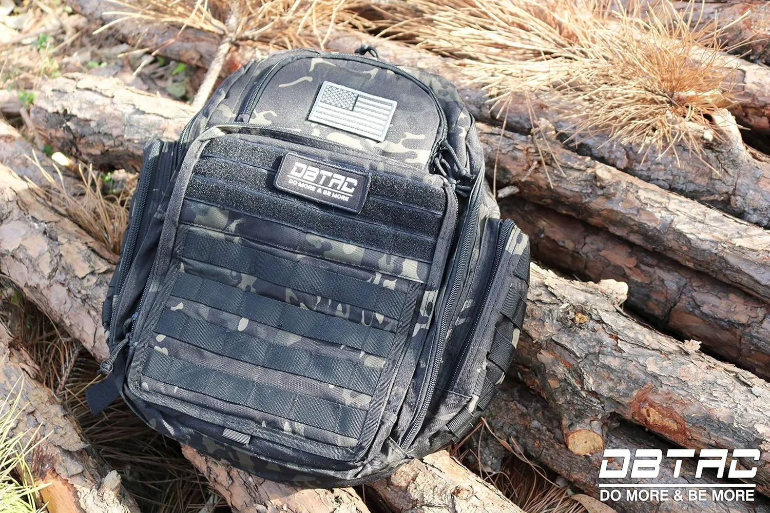 Diaper Bag Backpack for Dad, DBTAC Large Baby Nappy Bag for Men w/Changing Mat, Insulated Wipe Pockets, Stroller Straps, Black Camo
