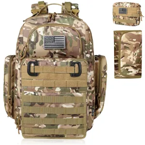 Diaper Bag Backpack for Dad, DBTAC Large Baby Nappy Bag for Men w/Changing Mat, Insulated Wipe Pockets, Stroller Straps, CP Camo