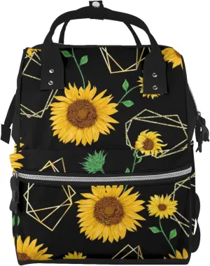 Diaper Bag Backpack For Women, Flower (2) Waterproof Multifunction Travel Pack Maternity Baby Changing Bags, Nappy Baby Bags With Multi-Function For Baby