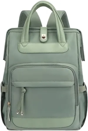 Diaper Bag Backpack for Women Large Capacity with Insulated Pockets, Multifunctiona Travel Mommy Bag (Green)