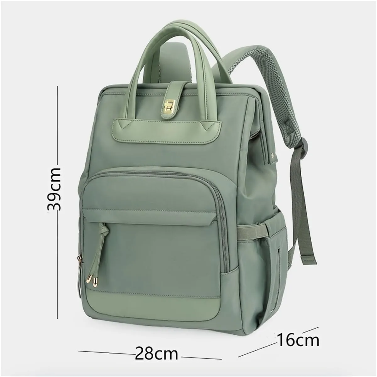 Diaper Bag Backpack for Women Large Capacity with Insulated Pockets, Multifunctiona Travel Mommy Bag (Green)