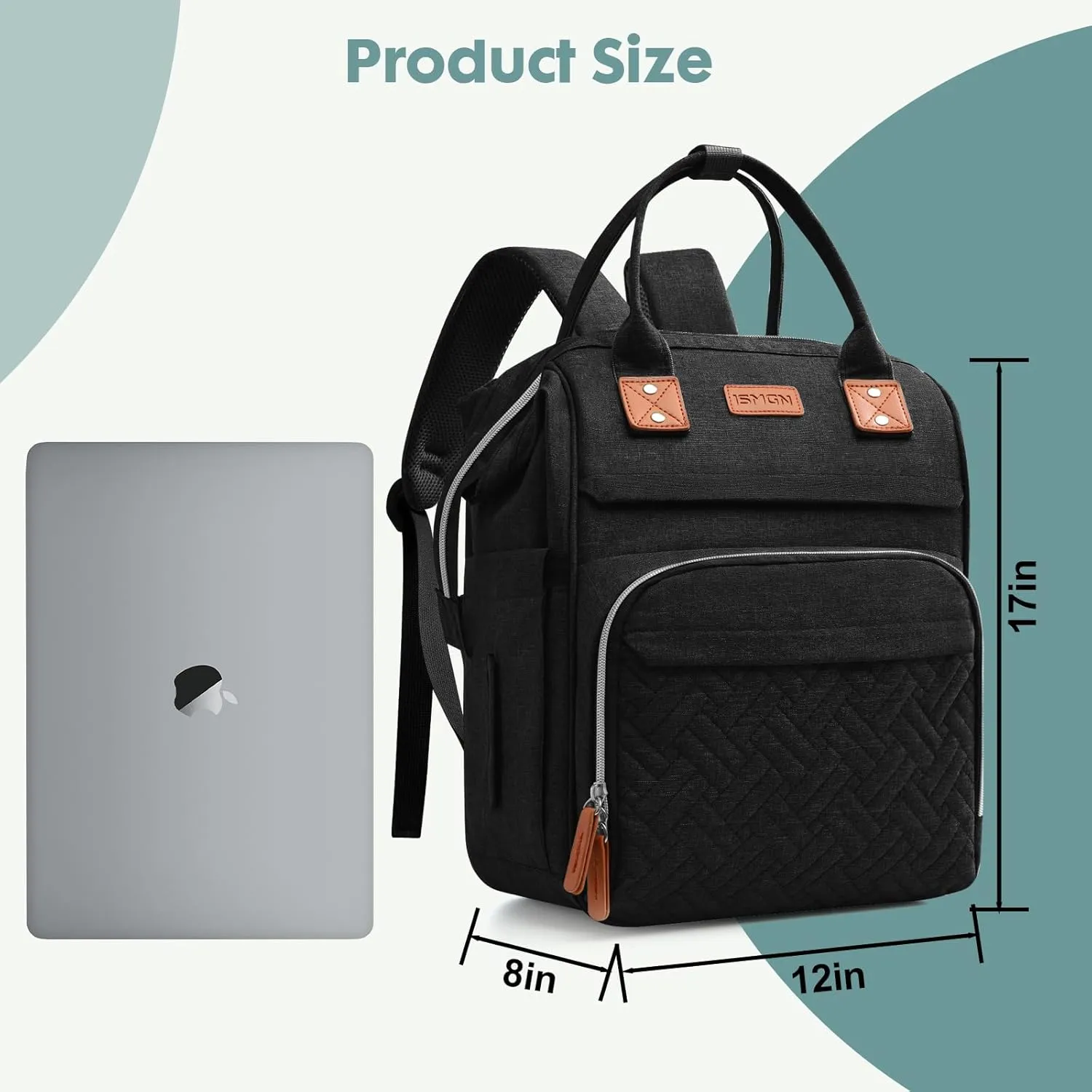 Diaper Bag Backpack, Large Diaper Bag, Multifunctional Diaper Bag, Baby Bag, Black