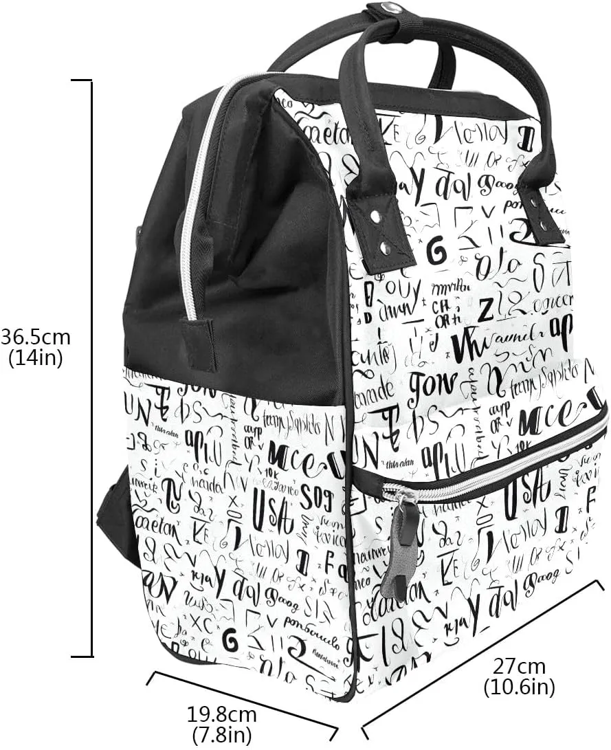 Diaper Bag Backpack Multifunction Maternity Baby Changing Bags Large Baby Bag Travel Back Letter Printing Pack