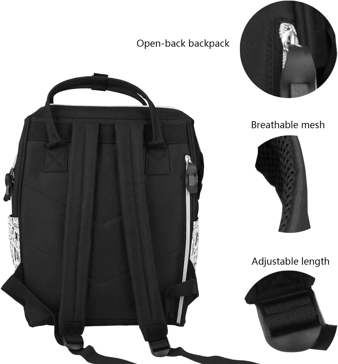 Diaper Bag Backpack Multifunction Maternity Baby Changing Bags Large Baby Bag Travel Back Letter Printing Pack