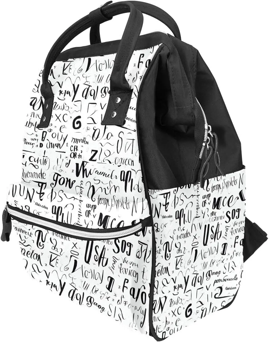 Diaper Bag Backpack Multifunction Maternity Baby Changing Bags Large Baby Bag Travel Back Letter Printing Pack