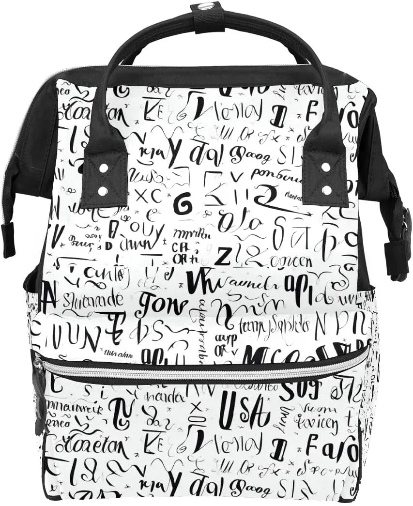 Diaper Bag Backpack Multifunction Maternity Baby Changing Bags Large Baby Bag Travel Back Letter Printing Pack