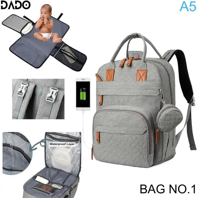 Diaper Bag Backpack: Waterproof & Multifunction