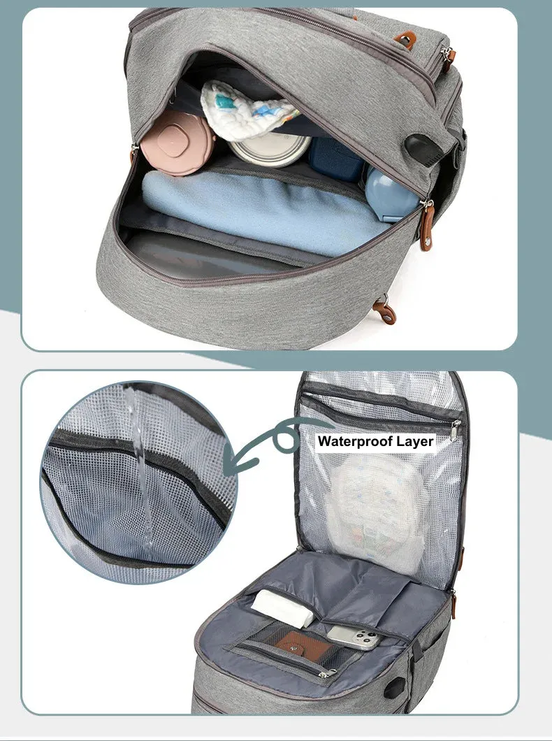Diaper Bag Backpack: Waterproof & Multifunction