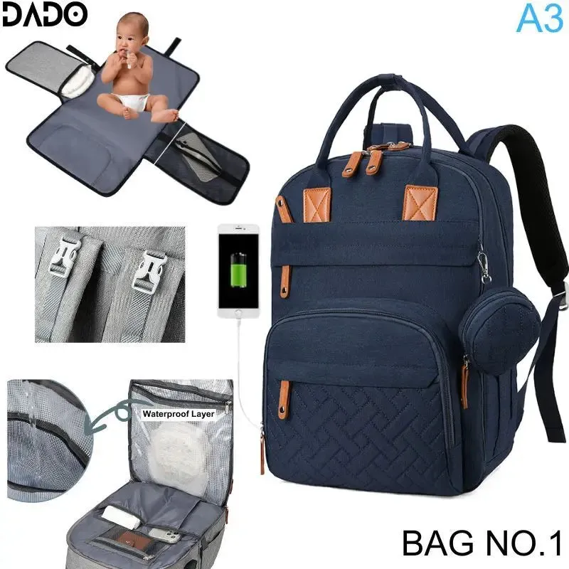 Diaper Bag Backpack: Waterproof & Multifunction