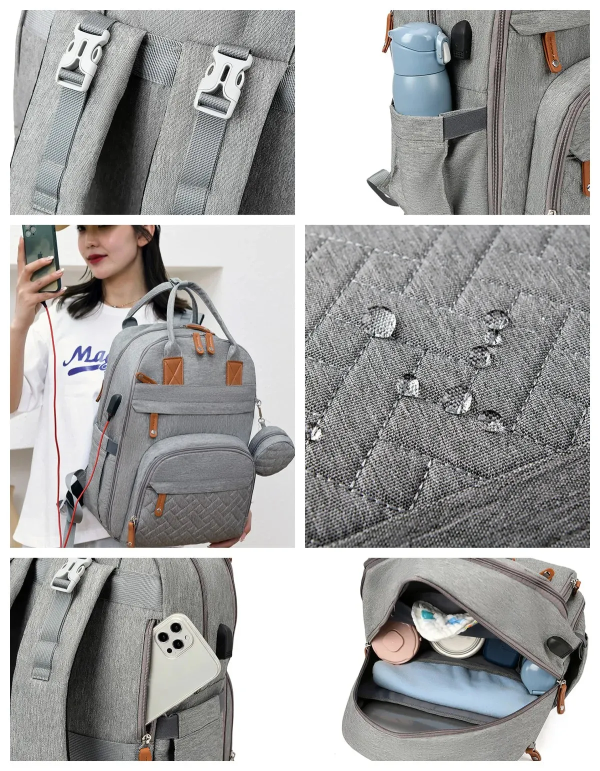 Diaper Bag Backpack: Waterproof & Multifunction