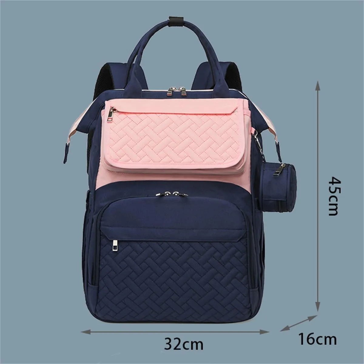 Diaper Bag Backpack with Changing Pad Pacifier Case, Diaper Bag Backpack for Dad and Mom, Maternity Bag Organizer (Black)
