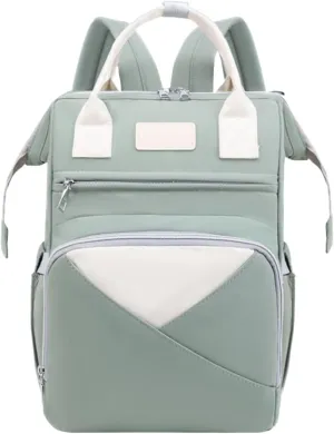 Diaper Bag Multifunctional Baby Backpack Extension Multifunction Travel Backpack Maternity Bag (Green), 26*18*38cm