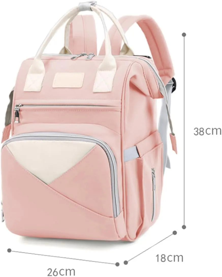 Diaper Bag Multifunctional Baby Backpack Extension Multifunction Travel Backpack Maternity Bag (Green), 26*18*38cm