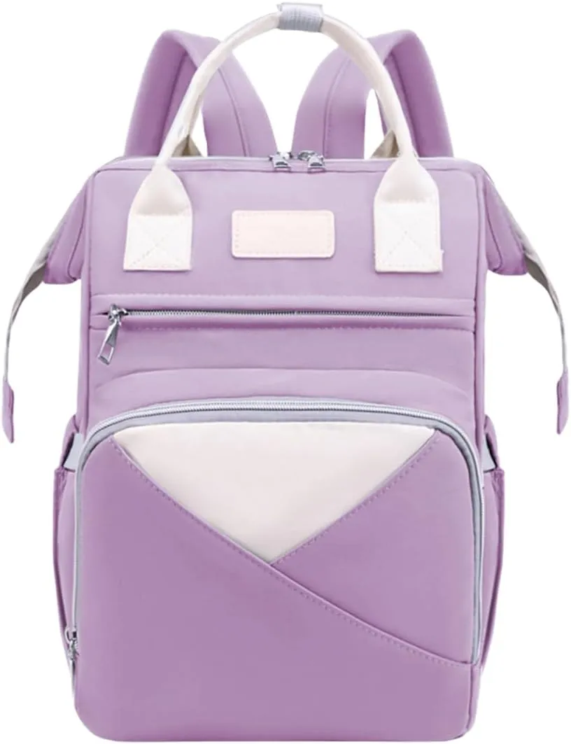 Diaper Bag Multifunctional Baby Backpack Extension Multifunction Travel Backpack Maternity Bag (Purple)
