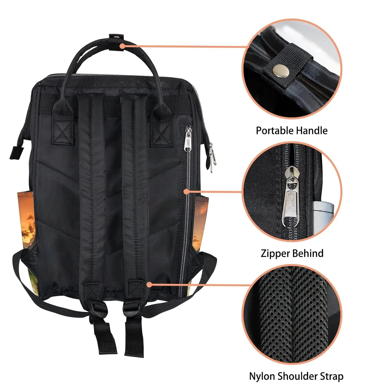 Diaper Bag Mummy Backpack Spectacular Mountains River Natural Multifunction Baby Nappy Bag Large Capacity Nursing Bags Waterproof Travel Backpack