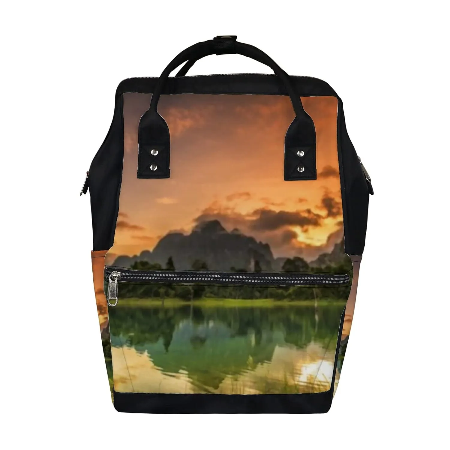 Diaper Bag Mummy Backpack Spectacular Mountains River Natural Multifunction Baby Nappy Bag Large Capacity Nursing Bags Waterproof Travel Backpack