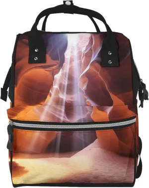 Diaper Bag Nappy Backpack Baby Bag British Flag Mummy Backpack Multifunction Changing Bags for Travel, Antelope Canyon, One Size