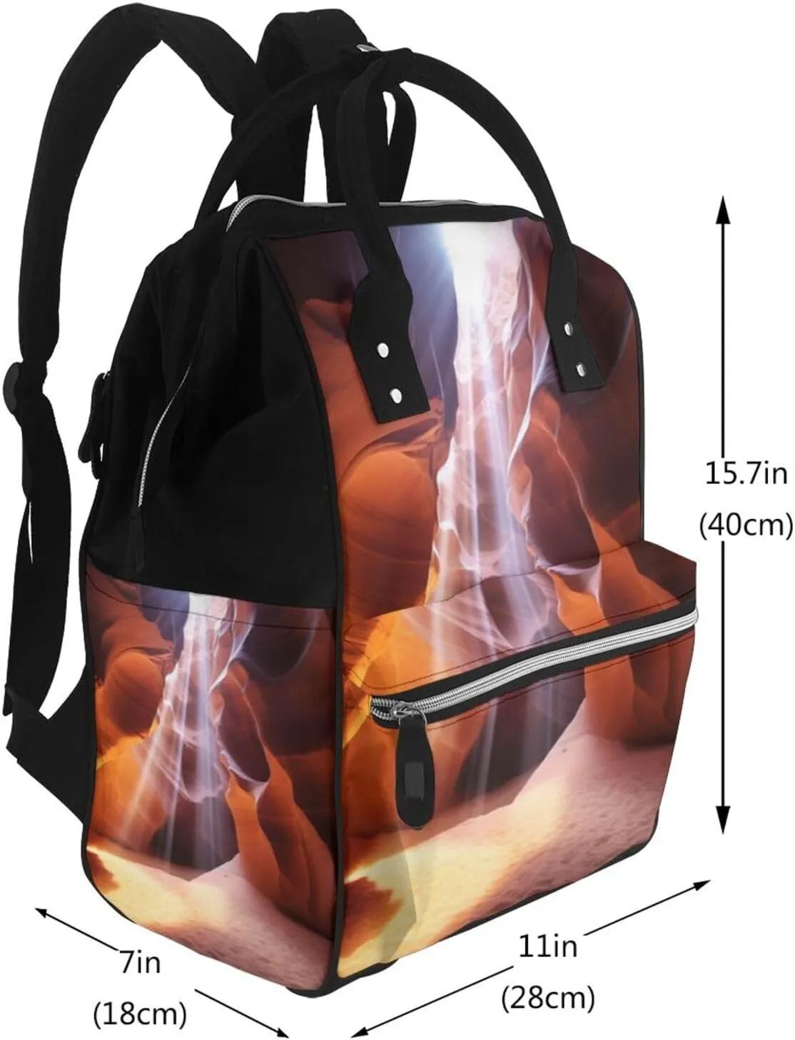 Diaper Bag Nappy Backpack Baby Bag British Flag Mummy Backpack Multifunction Changing Bags for Travel, Antelope Canyon, One Size