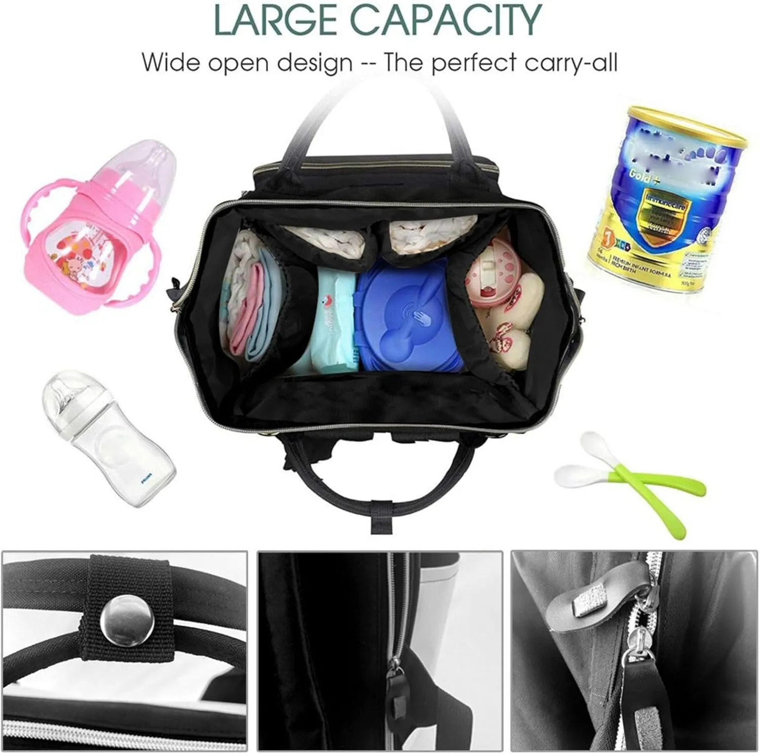 Diaper Bag Nappy Backpack Baby Bag British Flag Mummy Backpack Multifunction Changing Bags for Travel, Antelope Canyon, One Size