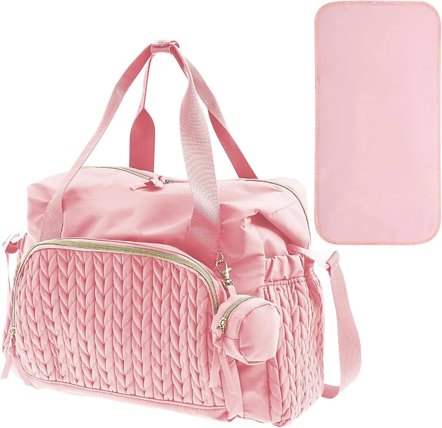 Diaper Bag Organizer - Baby Diaper Bag With Pacifier Case | Large Travel Diaperr Tote | Diaperrr Tote For Mom And Dad | Child