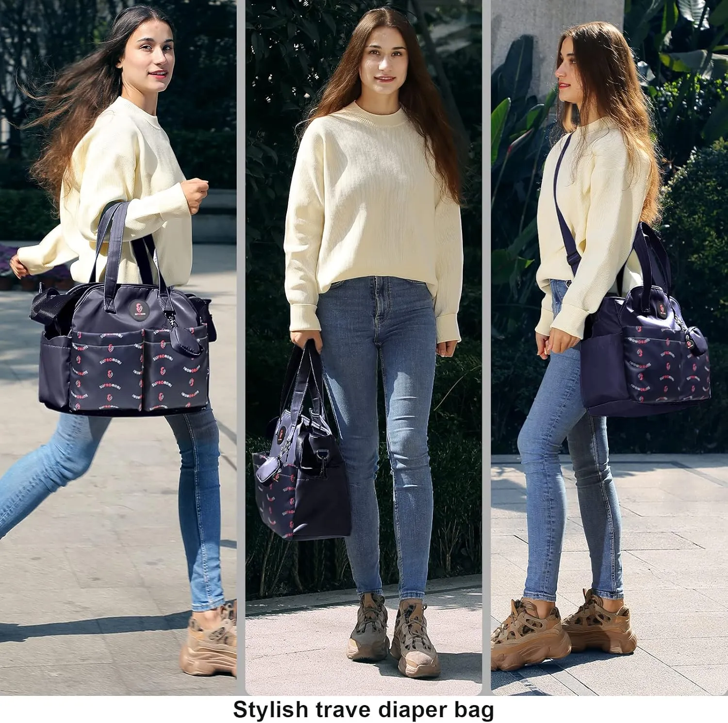 Diaper Bag Tote: Large Tote Baby Bag Boy Diaper Bag Stylish Girl Diaper Bag,Shoulder Mommy Bag