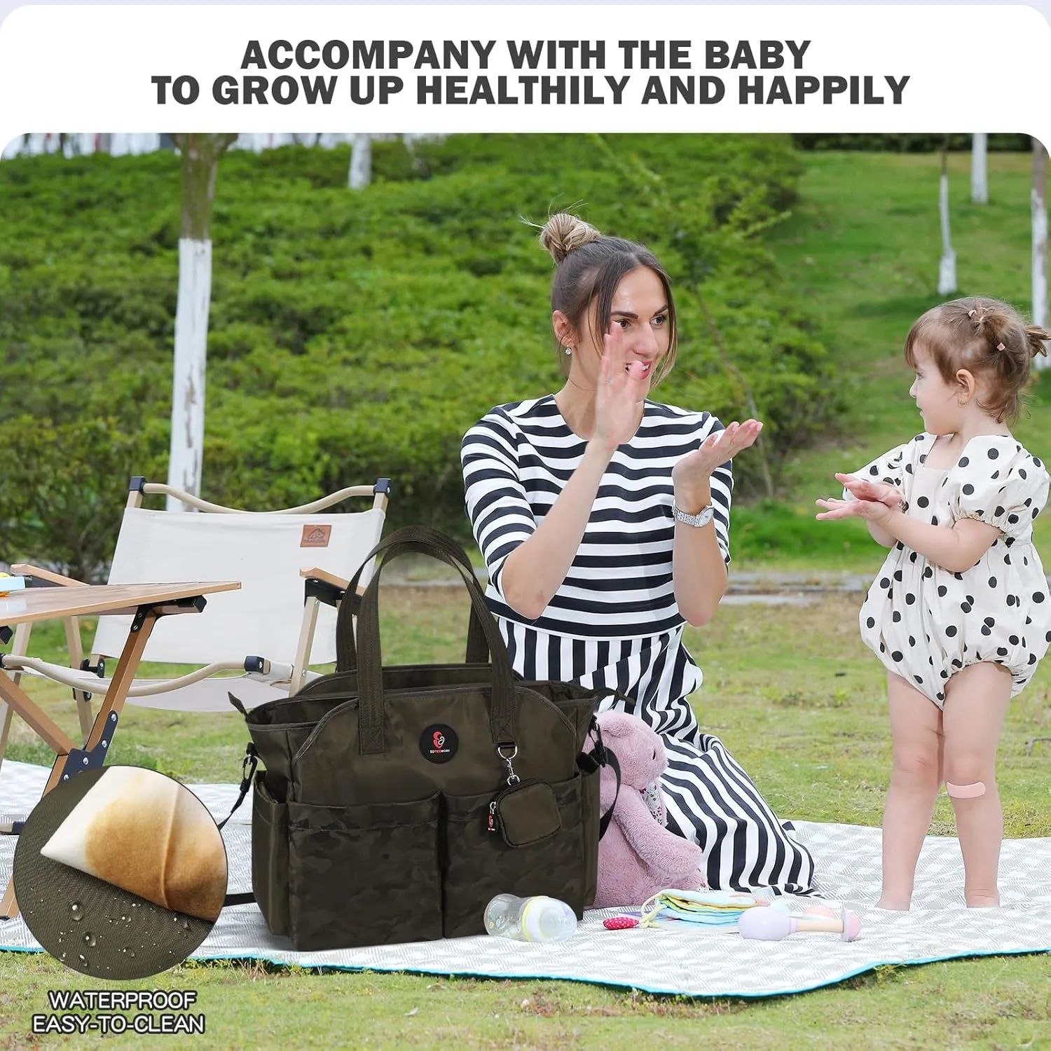 Diaper Bag Tote: Large Tote Baby Bag Boy Diaper Bag Stylish Girl Diaper Bag,Shoulder Mommy Bag