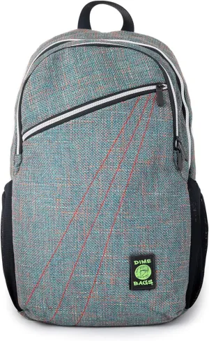 DIME BAGS City Dweller Casual Hemp Backpack with Padded Laptop Compartment and Water Bottle Holder (Aqua)