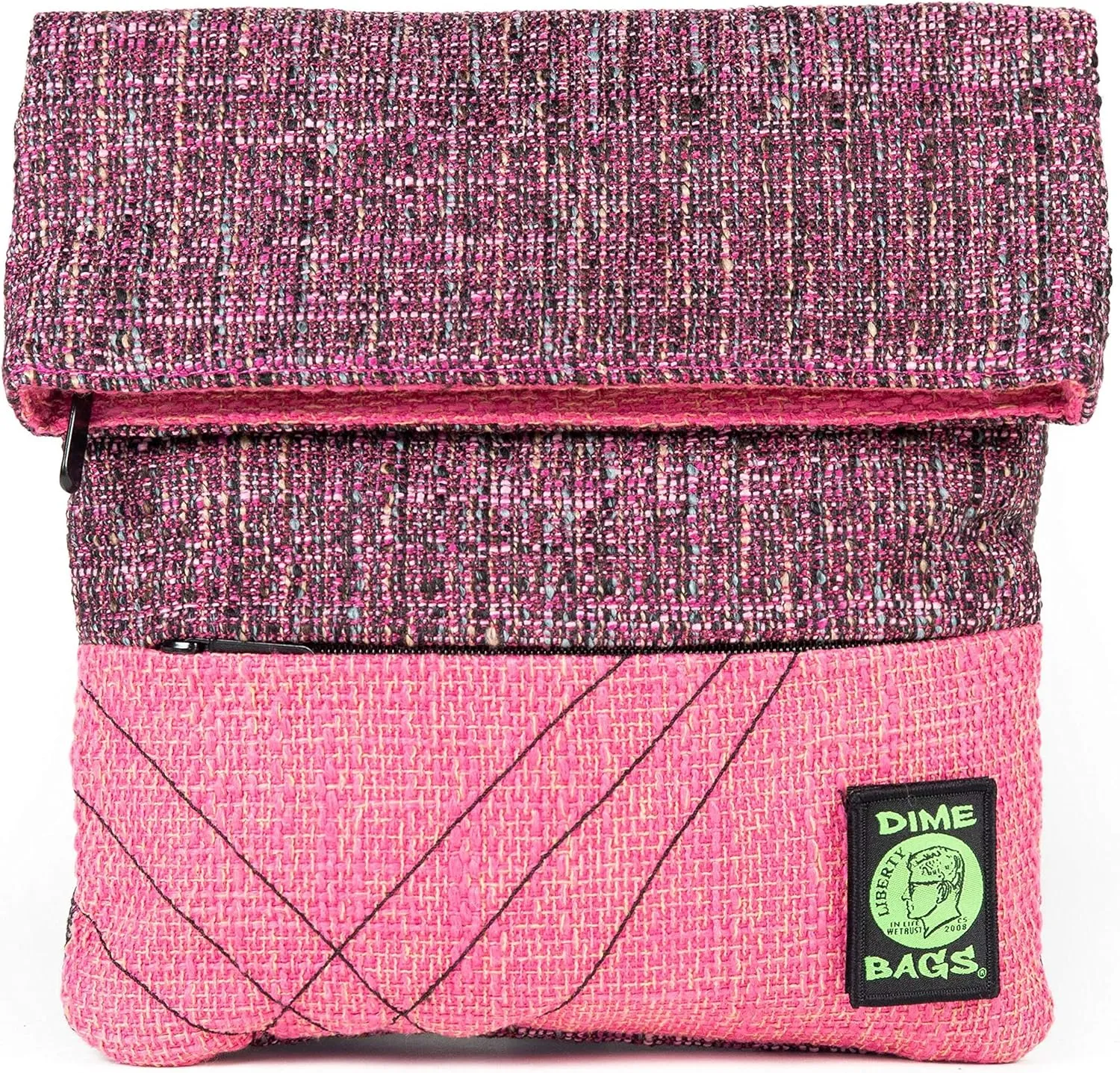 DIME BAGS Large Multi-Purpose Bag | Cross Body Hemp Purse with Adjustable Strap & Included