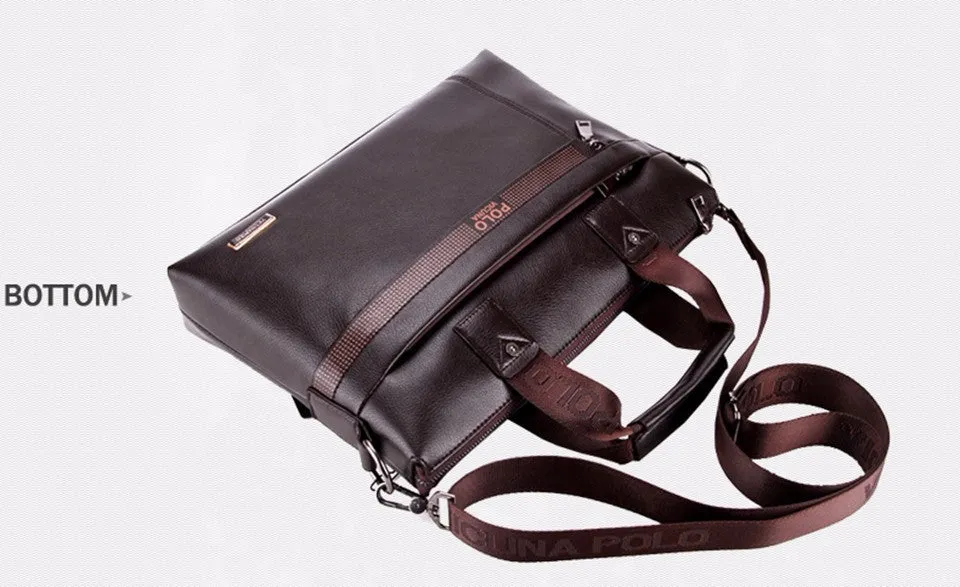 Discounted rates VICUNA Bag Men bolsa Bag Famous Laptop Shoulder Brand Leather Promotion Business Man Dot Luxury Simple Bag maleta Well-tested Briefcase POLO